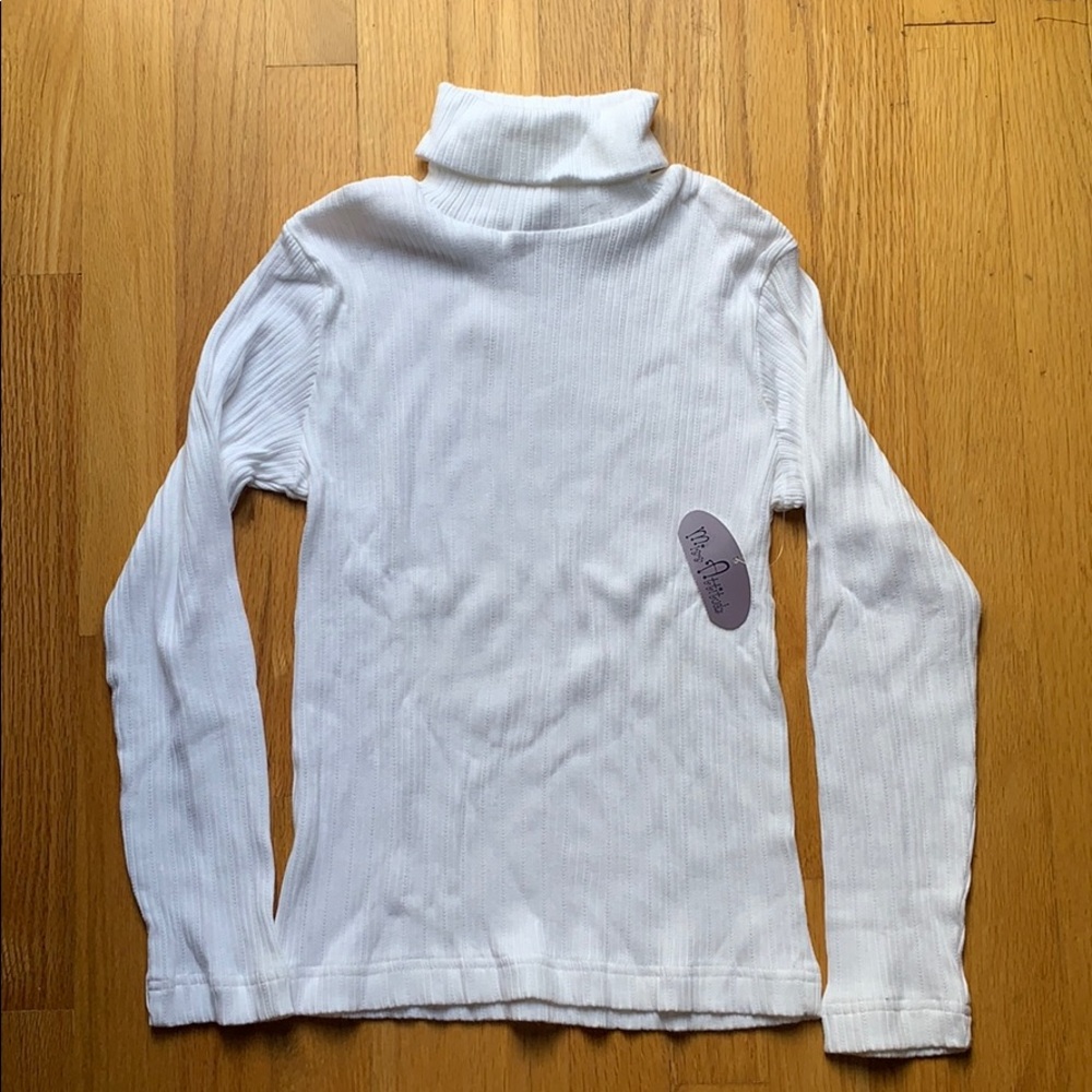 🌺 NWT Miss Attitude White TurtleNeck Sz10/12